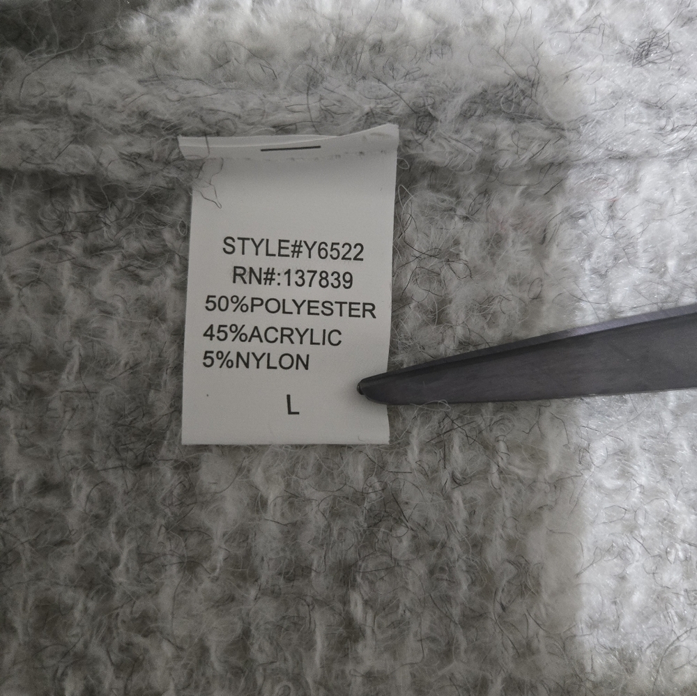 DEBUT Cozy Gray Chunky Turtleneck Women's Sweater Size Large - Picture 14 of 15